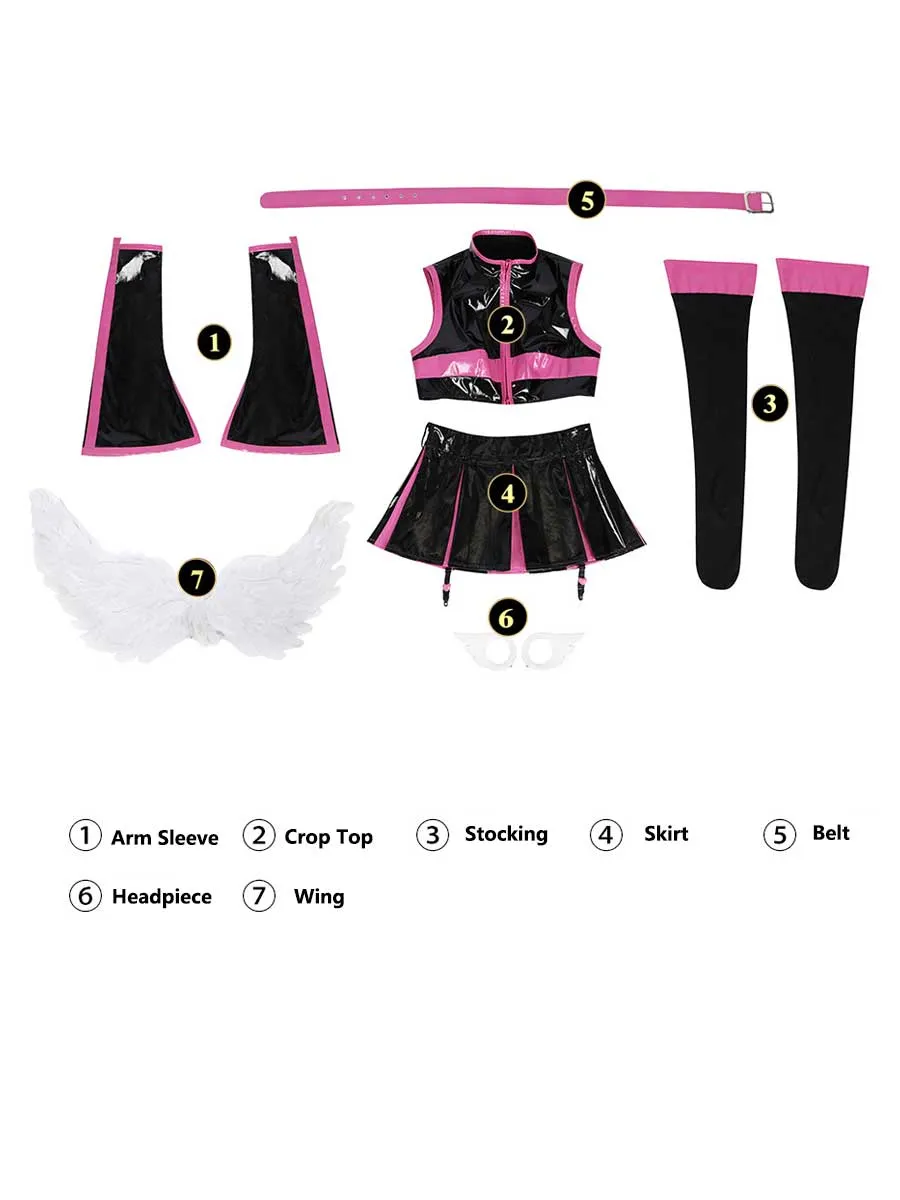 Anime Black & White Angel Costume