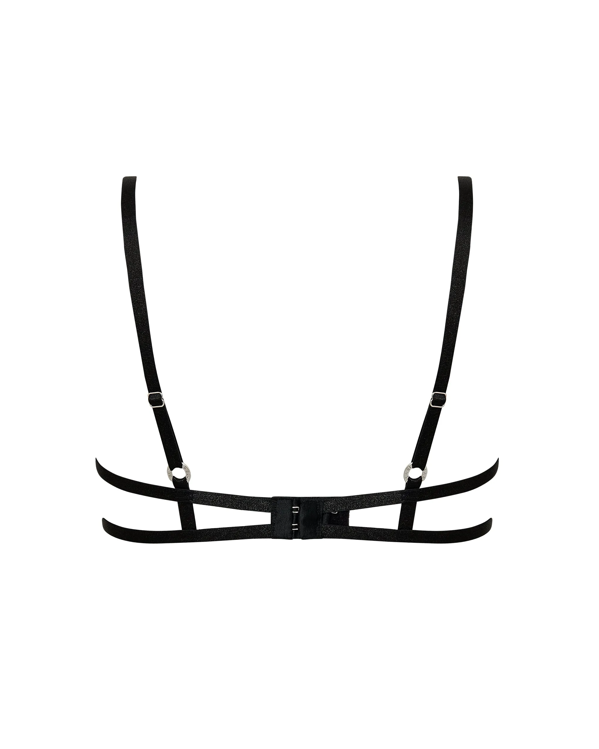 Antoinette Open Wired Bra Black/Silver