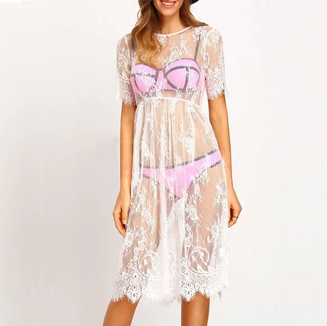 Black white off shoulder lace Nightgown Women Sexy Spaghetti Strap Patchwork Lingerie Dress Lace Sleepwear Sleepshirts Size S-XL