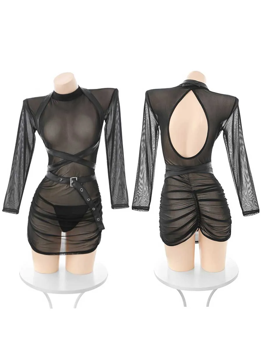 Body Harness Lingerie Dress Set