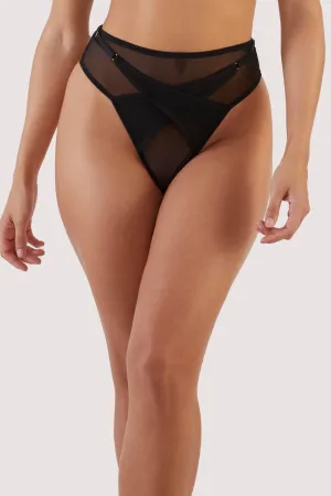 Eddie Black Crossover Wrap High Waist Brief