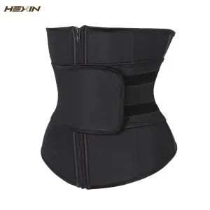 HEXIN Abdominal Belt High Compression Zipper Plus Size Latex Waist Cincher Corset Underbust Body Fajas Sweat Waist Trainer