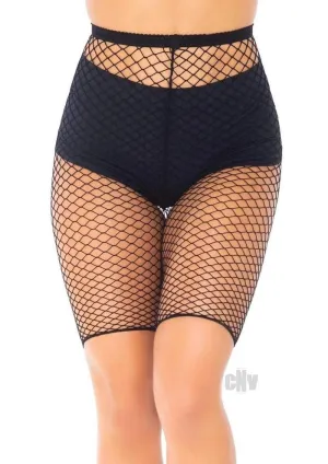 Industrial Fishnet Biker Shorts - One Size - Black