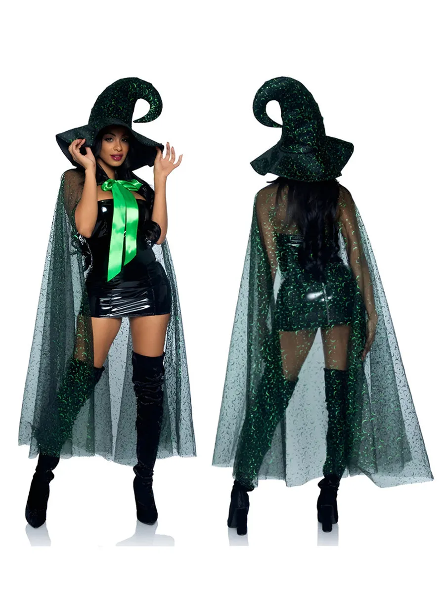 Latex Wicked Witch Dress with Cloak