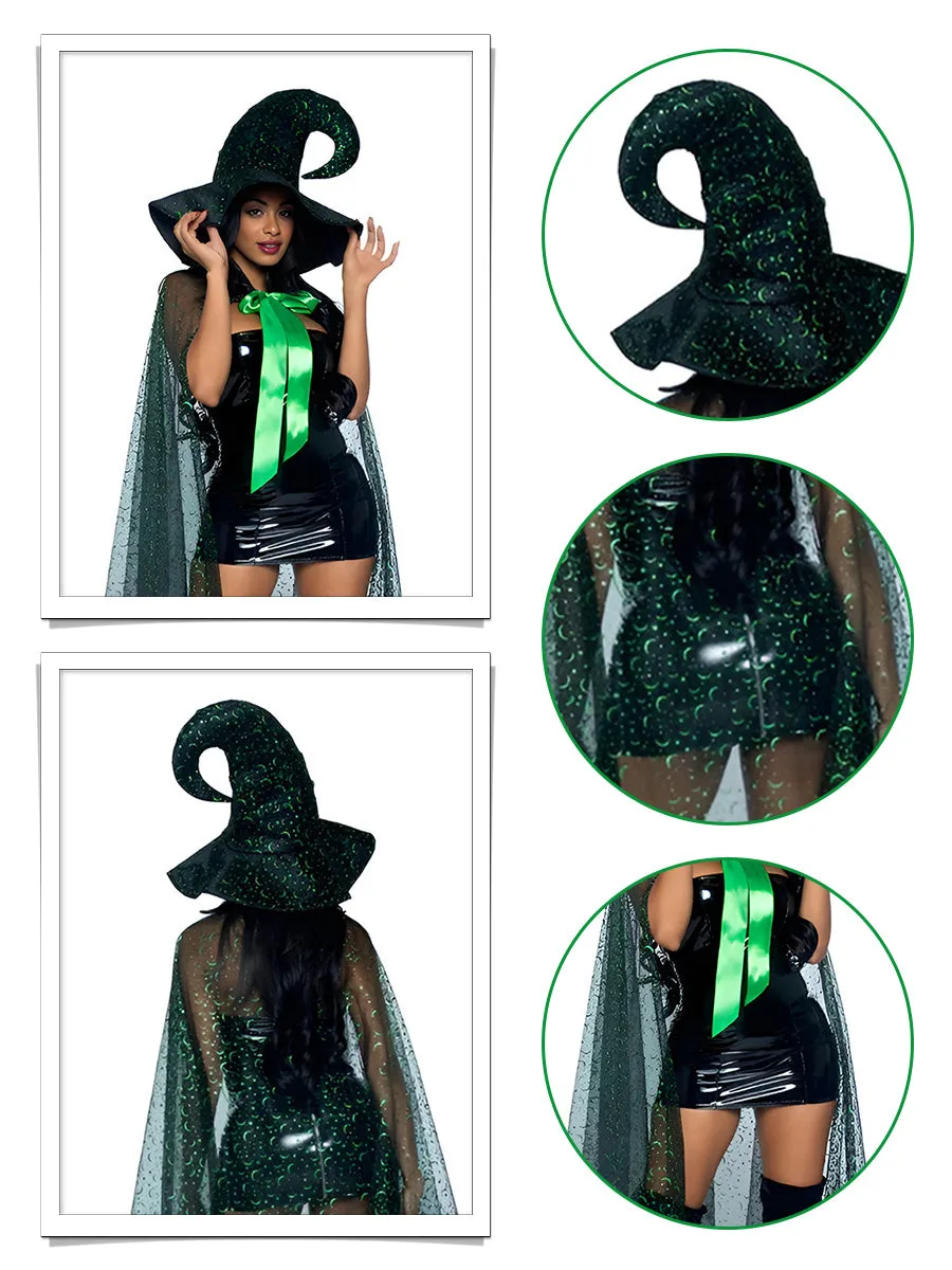 Latex Wicked Witch Dress with Cloak