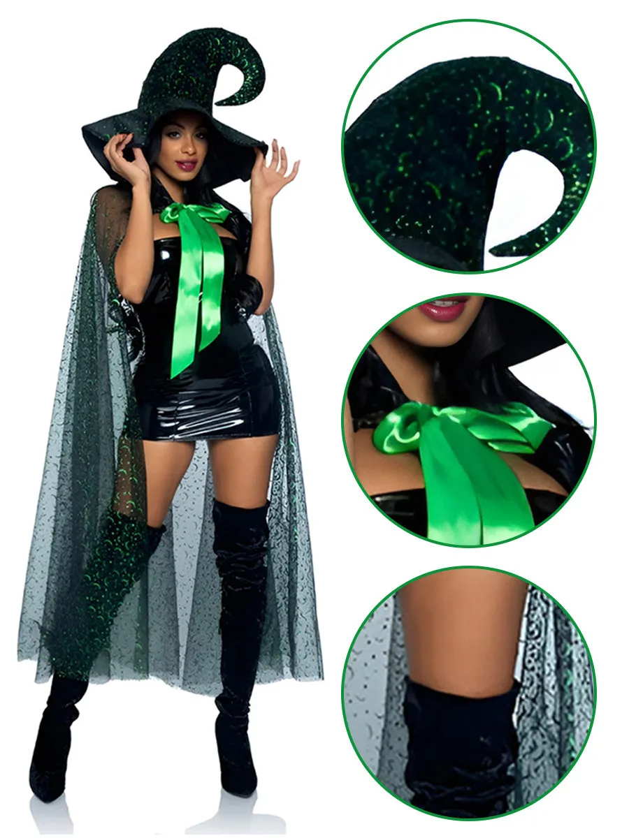 Latex Wicked Witch Dress with Cloak