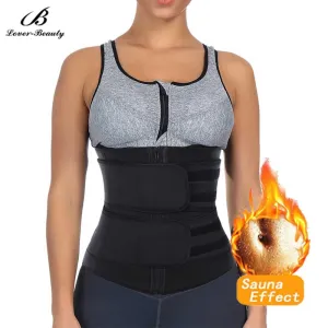 Lover Beauty Neoprene Waist Trainer Girdles Sweat Sauna Body Shapers Slimming Waist Shaper Fitness Double Modeling Belt Faja
