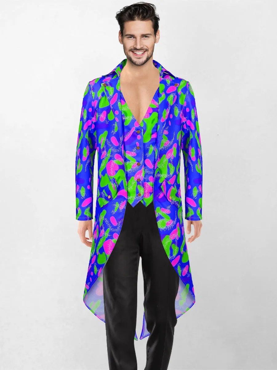 Men's Neon Printed Mardigras Outfit
