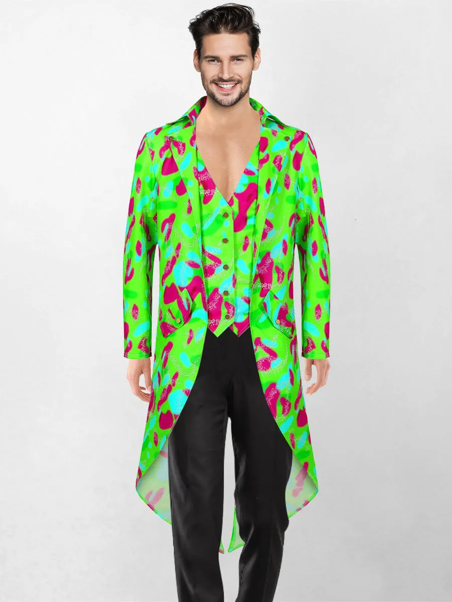 Men's Neon Printed Mardigras Outfit