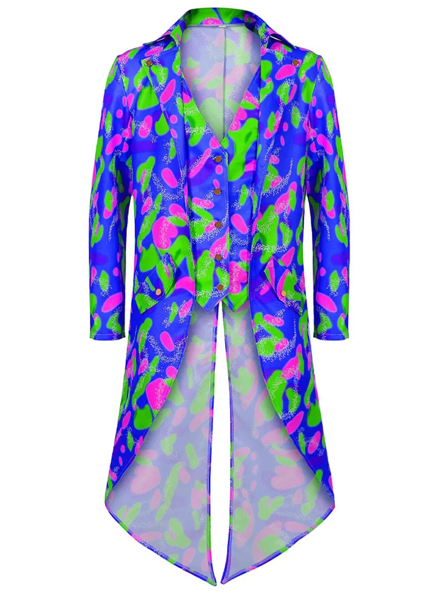 Men's Neon Printed Mardigras Outfit