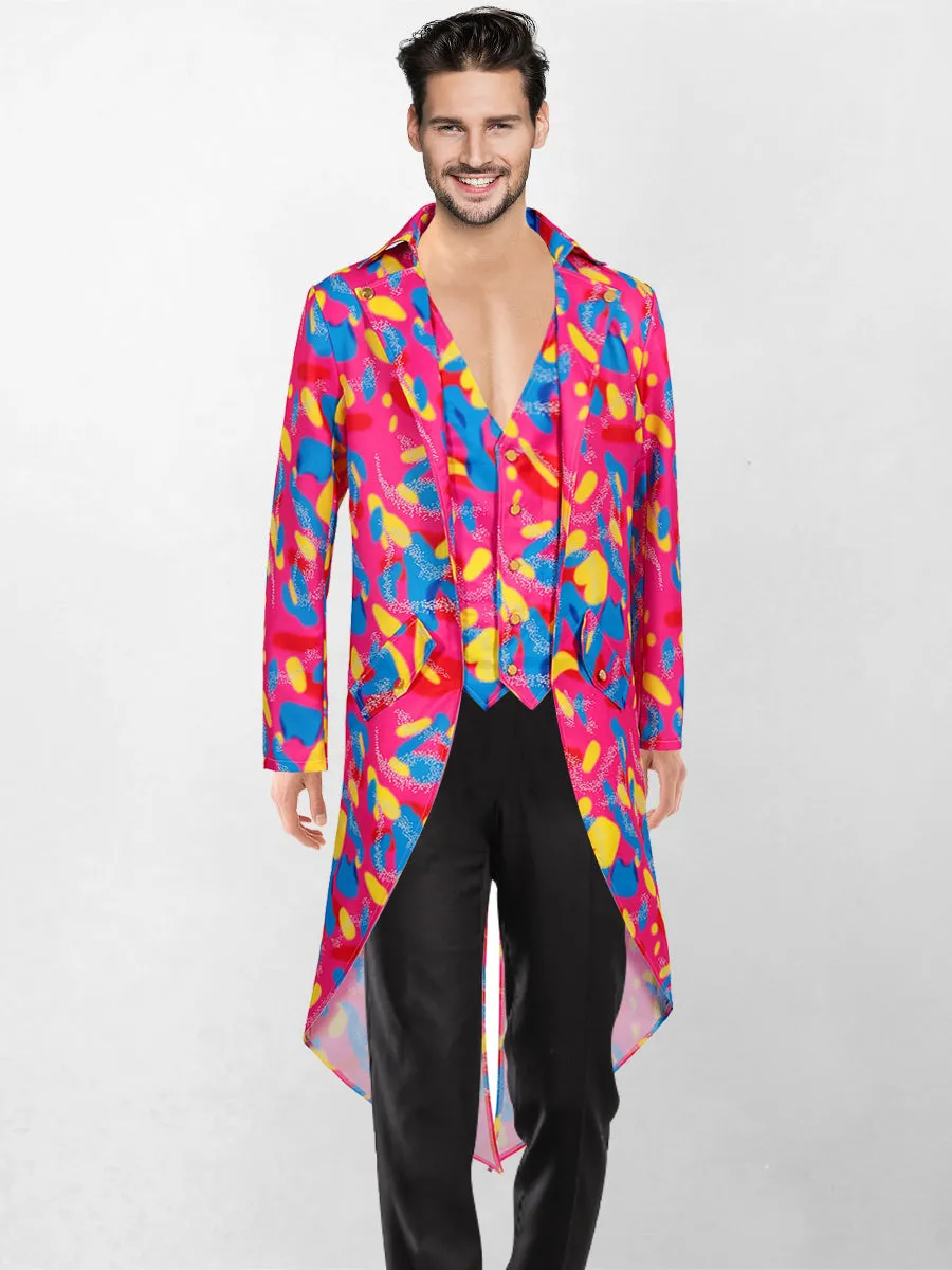 Men's Neon Printed Mardigras Outfit