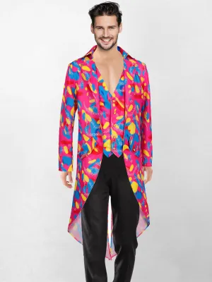 Men's Neon Printed Mardigras Outfit