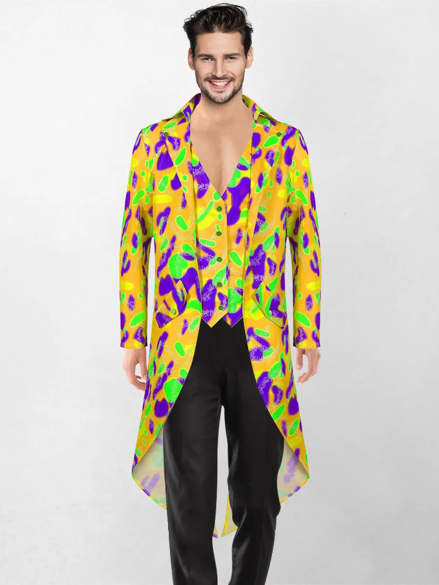 Men's Neon Printed Mardigras Outfit