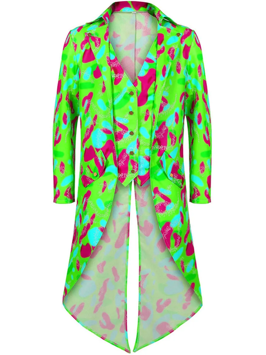 Men's Neon Printed Mardigras Outfit