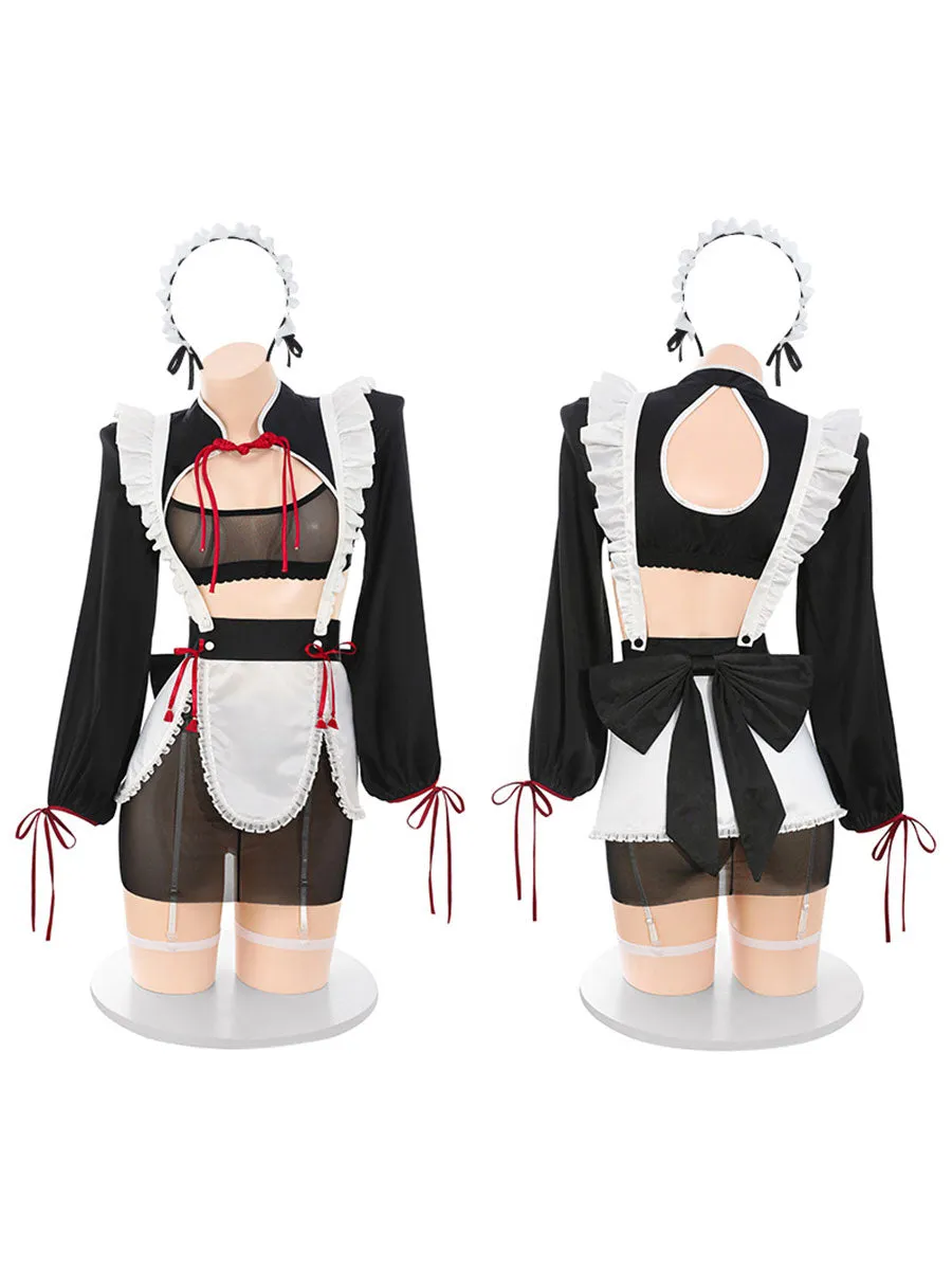 Mesh Chinese Style Maid Costume