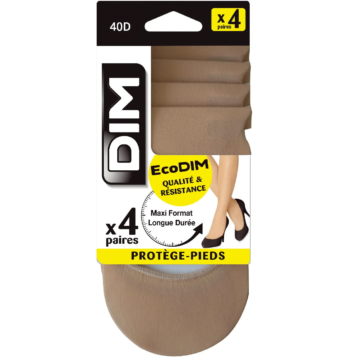Pack of 4 clear EcoDIM opaque 40D foot protectors