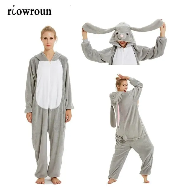 Pajamas For Women Unicorn Stitch Kigurumi Flannel Cute Animal Pajamas Sets Winter Sleepwear unicornio Nightie Pyjamas Home wear