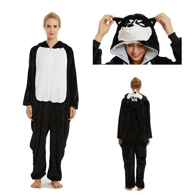 Pajamas For Women Unicorn Stitch Kigurumi Flannel Cute Animal Pajamas Sets Winter Sleepwear unicornio Nightie Pyjamas Home wear