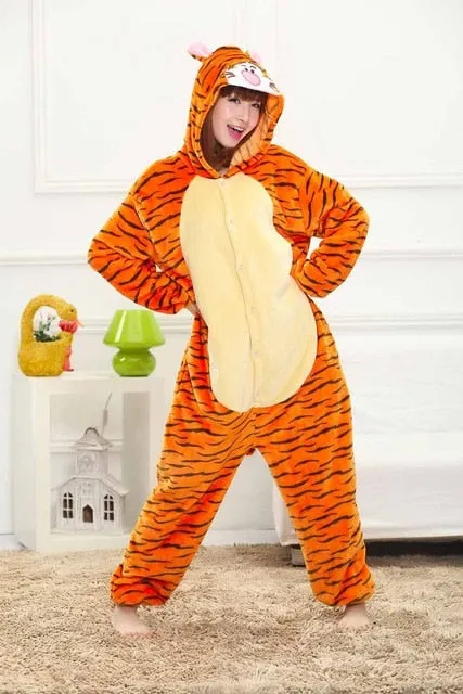 Pajamas For Women Unicorn Stitch Kigurumi Flannel Cute Animal Pajamas Sets Winter Sleepwear unicornio Nightie Pyjamas Home wear