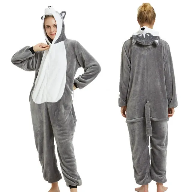 Pajamas For Women Unicorn Stitch Kigurumi Flannel Cute Animal Pajamas Sets Winter Sleepwear unicornio Nightie Pyjamas Home wear
