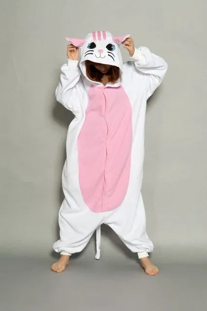 Pajamas For Women Unicorn Stitch Kigurumi Flannel Cute Animal Pajamas Sets Winter Sleepwear unicornio Nightie Pyjamas Home wear