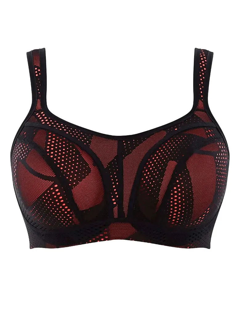 Panache Power 5021 Black Coral Covertible Underwire Sports Bra
