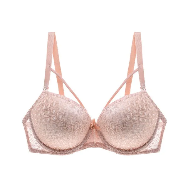Perfering New Lace Sexy Bra Padded Push-up Bra Women's Underwear Comfortable Brassiere Lingerie Adjustable Deep V  Dropshipping
