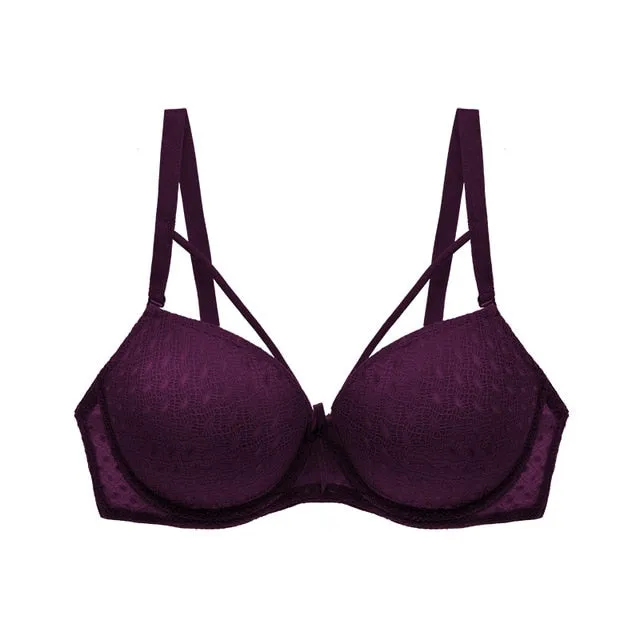 Perfering New Lace Sexy Bra Padded Push-up Bra Women's Underwear Comfortable Brassiere Lingerie Adjustable Deep V  Dropshipping
