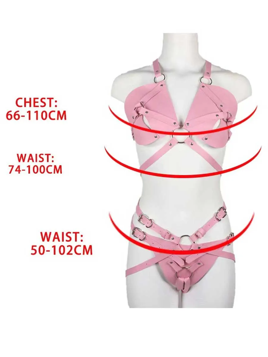 PU Leather Bra and Panty Set