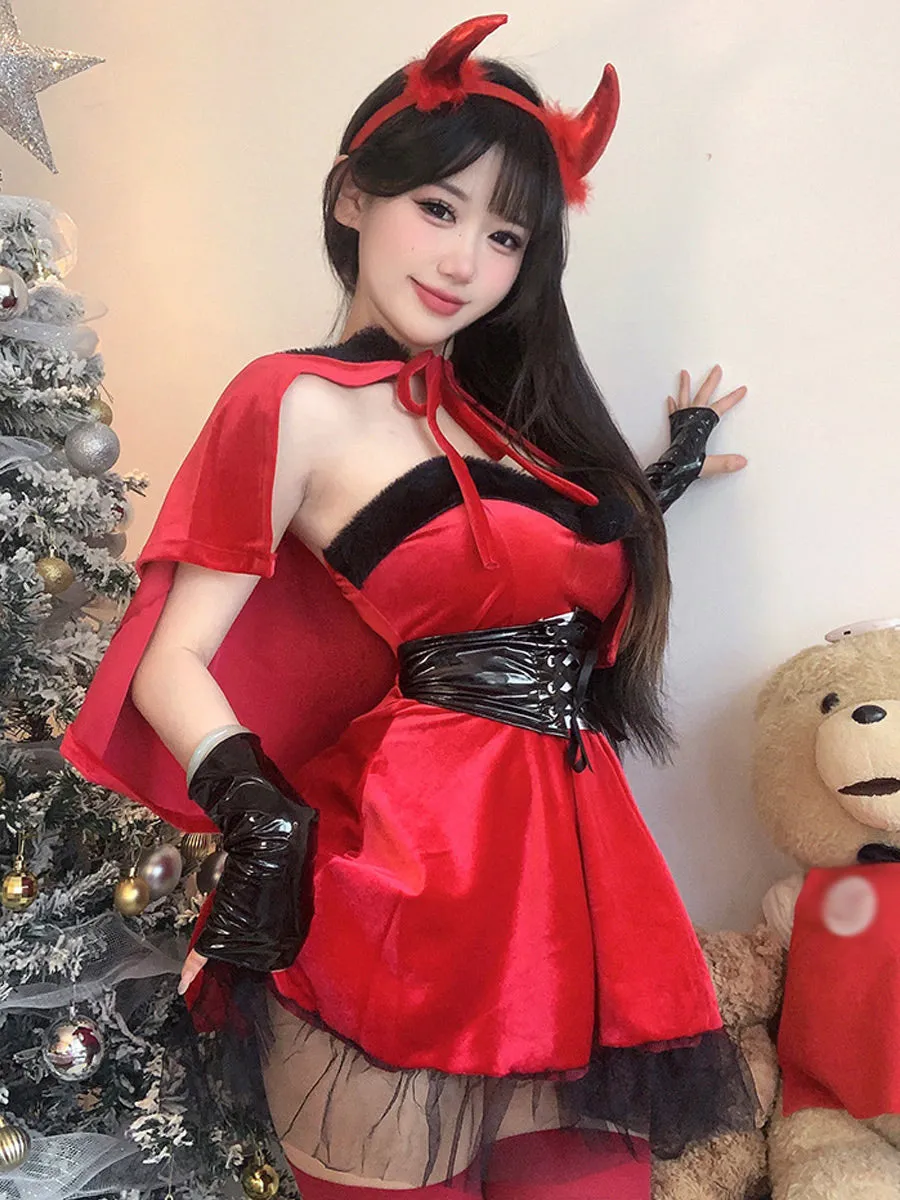 Red Velvet Devil Cosplay Outfit