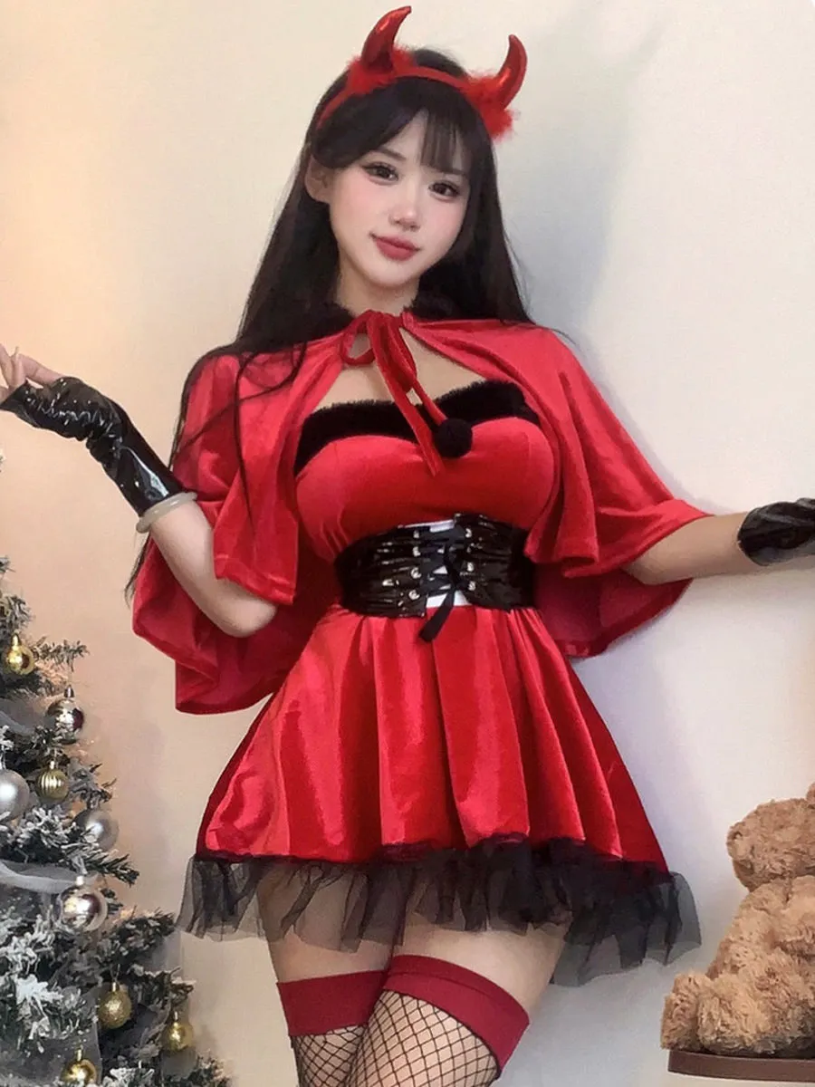 Red Velvet Devil Cosplay Outfit