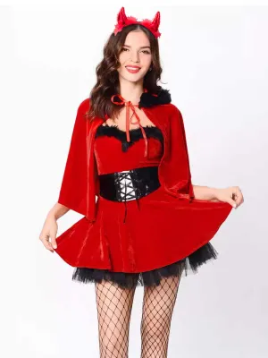 Red Velvet Devil Cosplay Outfit
