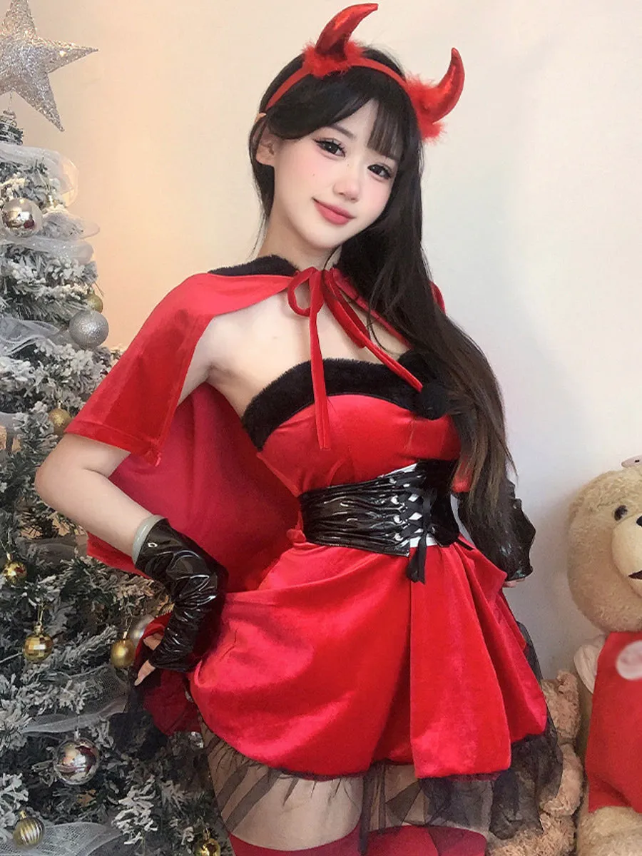 Red Velvet Devil Cosplay Outfit