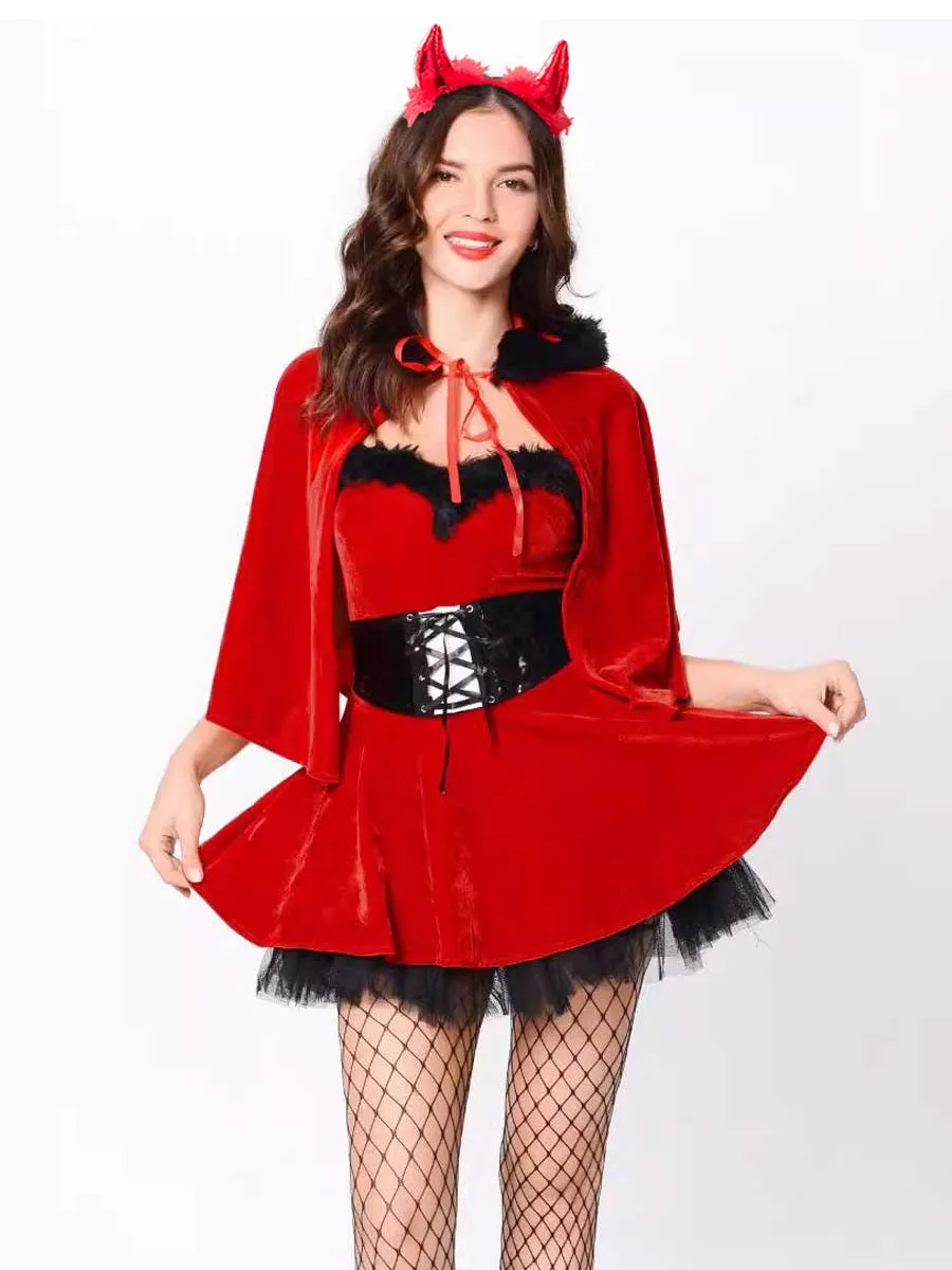 Red Velvet Devil Cosplay Outfit