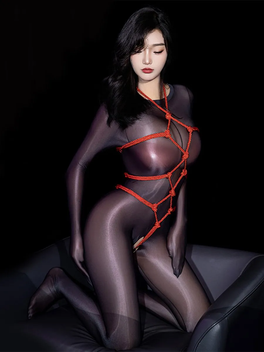 Rope Shibari Crotchless Lingerie Set