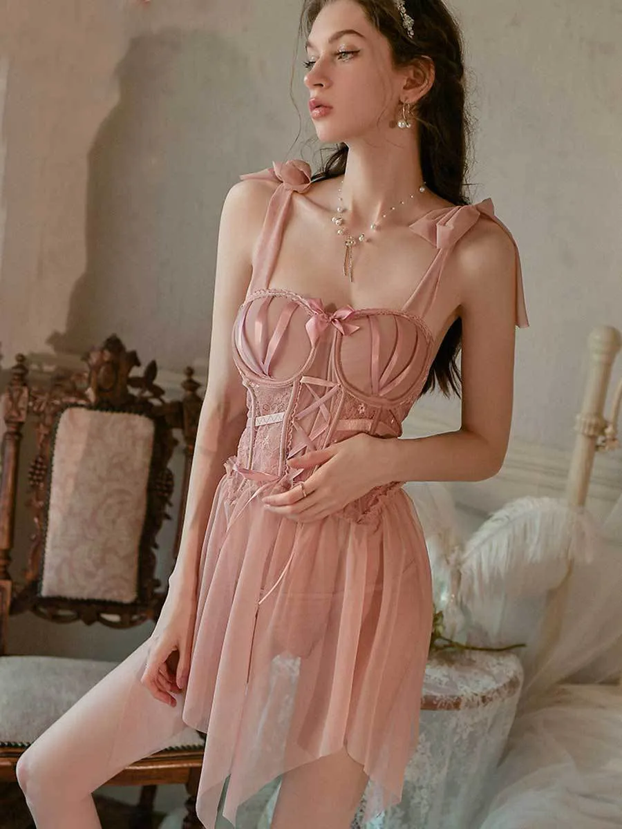 Sexy Lace Babydoll Lingerie Dress