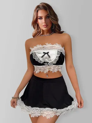 Sexy Maid Cosplay Skirt Set