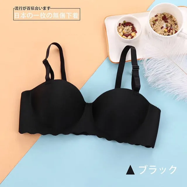 Sexy Strapless Bras For Women Seamless Lingerie Invisible Bra Push Up Brassiere Backless Bralette Underwear Wedding Dress #D