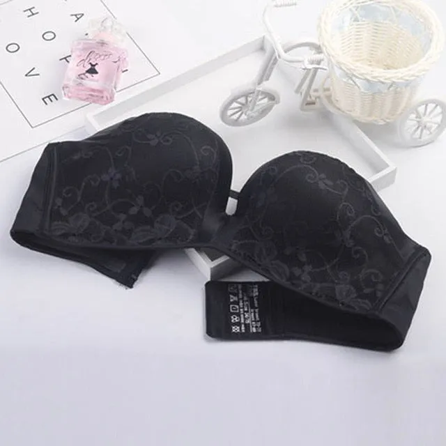 Sexy Strapless Bras For Women Seamless Lingerie Invisible Bra Push Up Brassiere Backless Bralette Underwear Wedding Dress #D