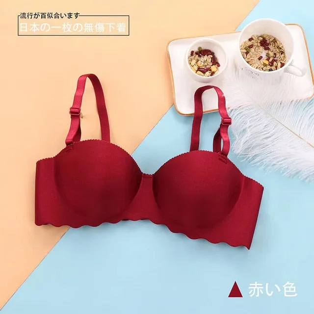 Sexy Strapless Bras For Women Seamless Lingerie Invisible Bra Push Up Brassiere Backless Bralette Underwear Wedding Dress #D