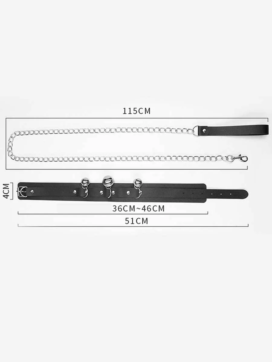 Silver Bell Choker Leash