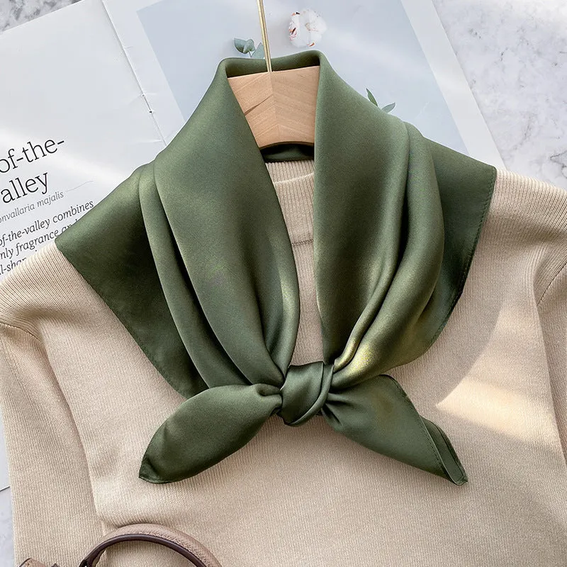 Spring And Autumn Elegant Retro Silk High-end Scarf