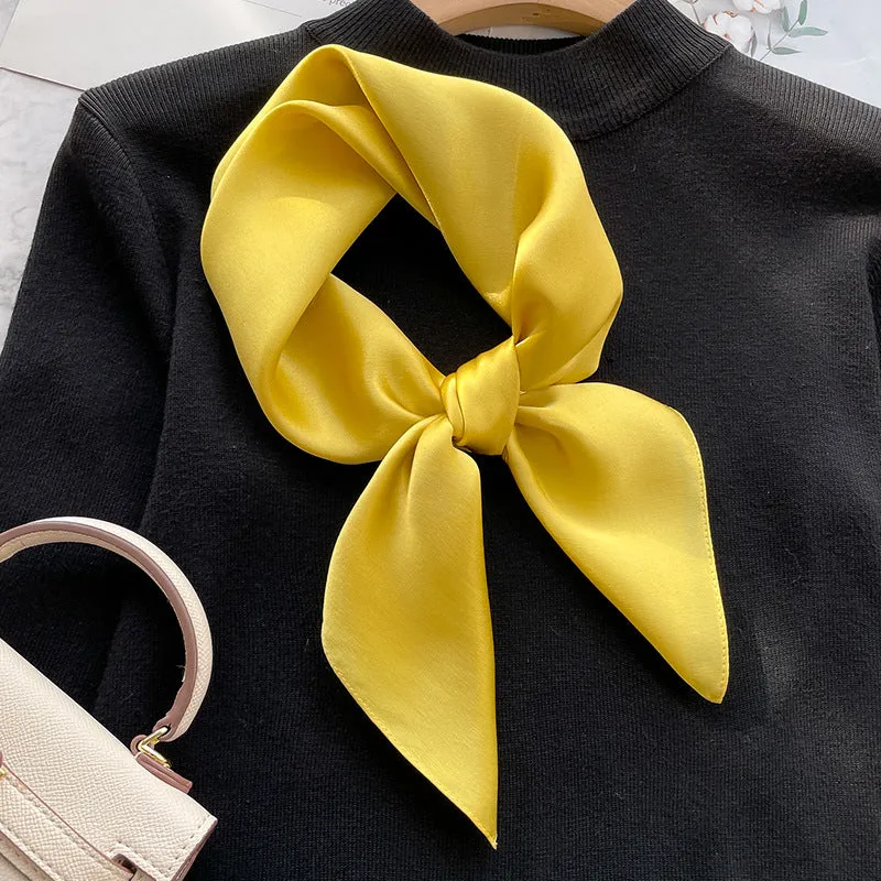 Spring And Autumn Elegant Retro Silk High-end Scarf