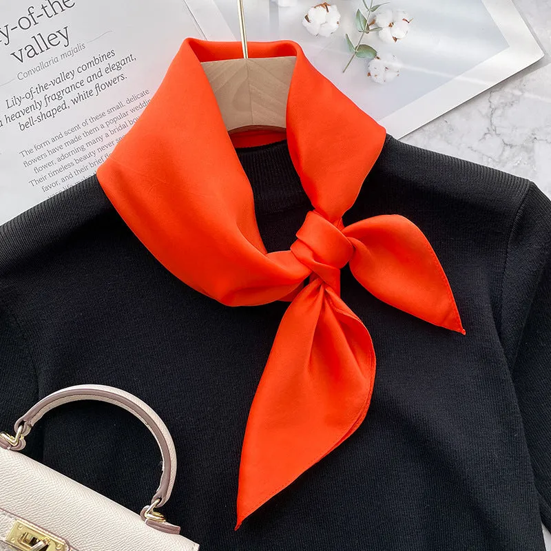 Spring And Autumn Elegant Retro Silk High-end Scarf