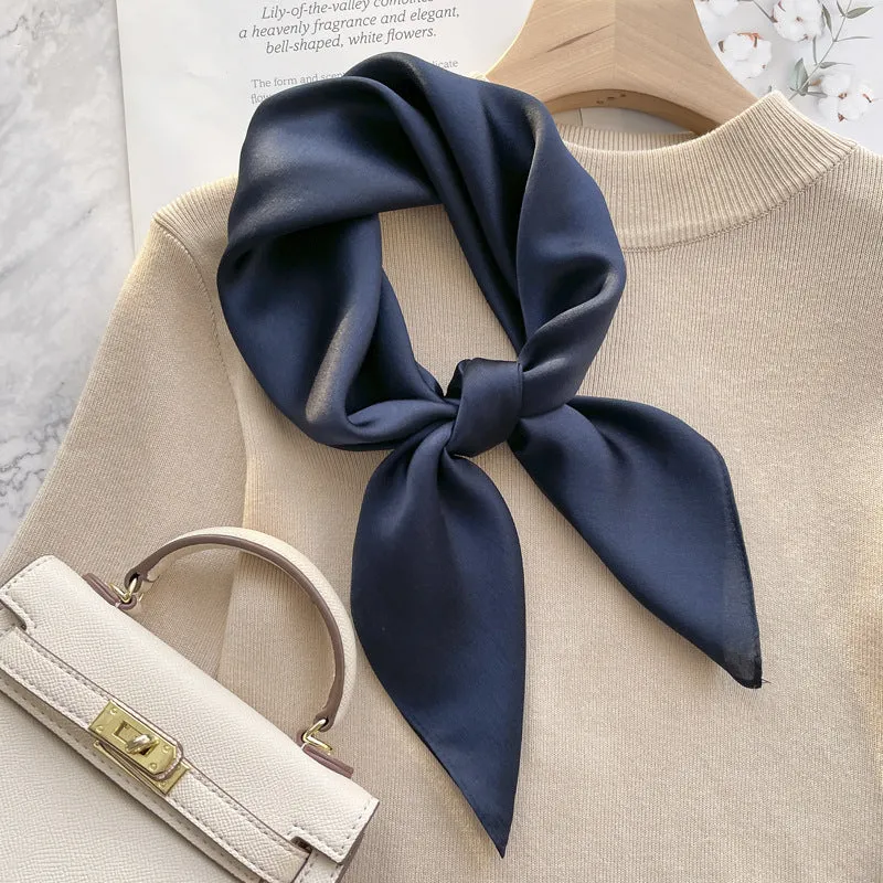 Spring And Autumn Elegant Retro Silk High-end Scarf
