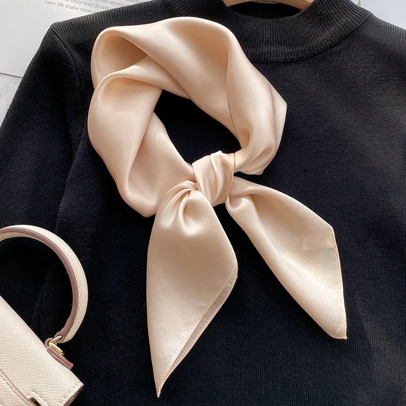 Spring And Autumn Elegant Retro Silk High-end Scarf