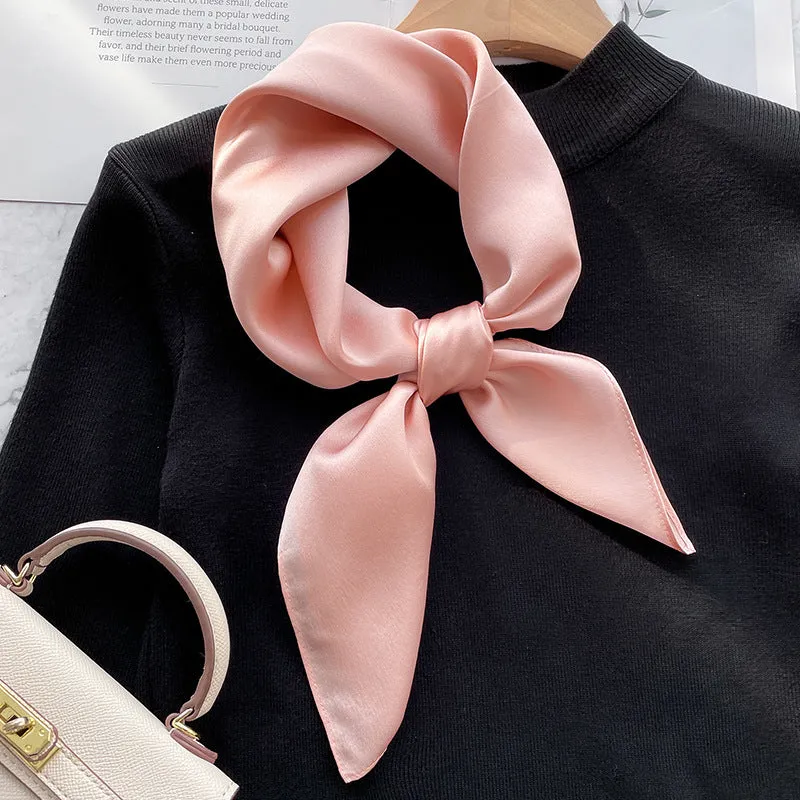 Spring And Autumn Elegant Retro Silk High-end Scarf