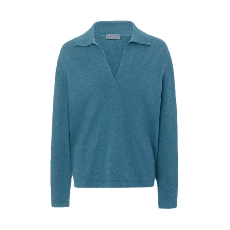 Temperament And Elegant Long-sleeved Retro Loose Warm Bottoming Shirt
