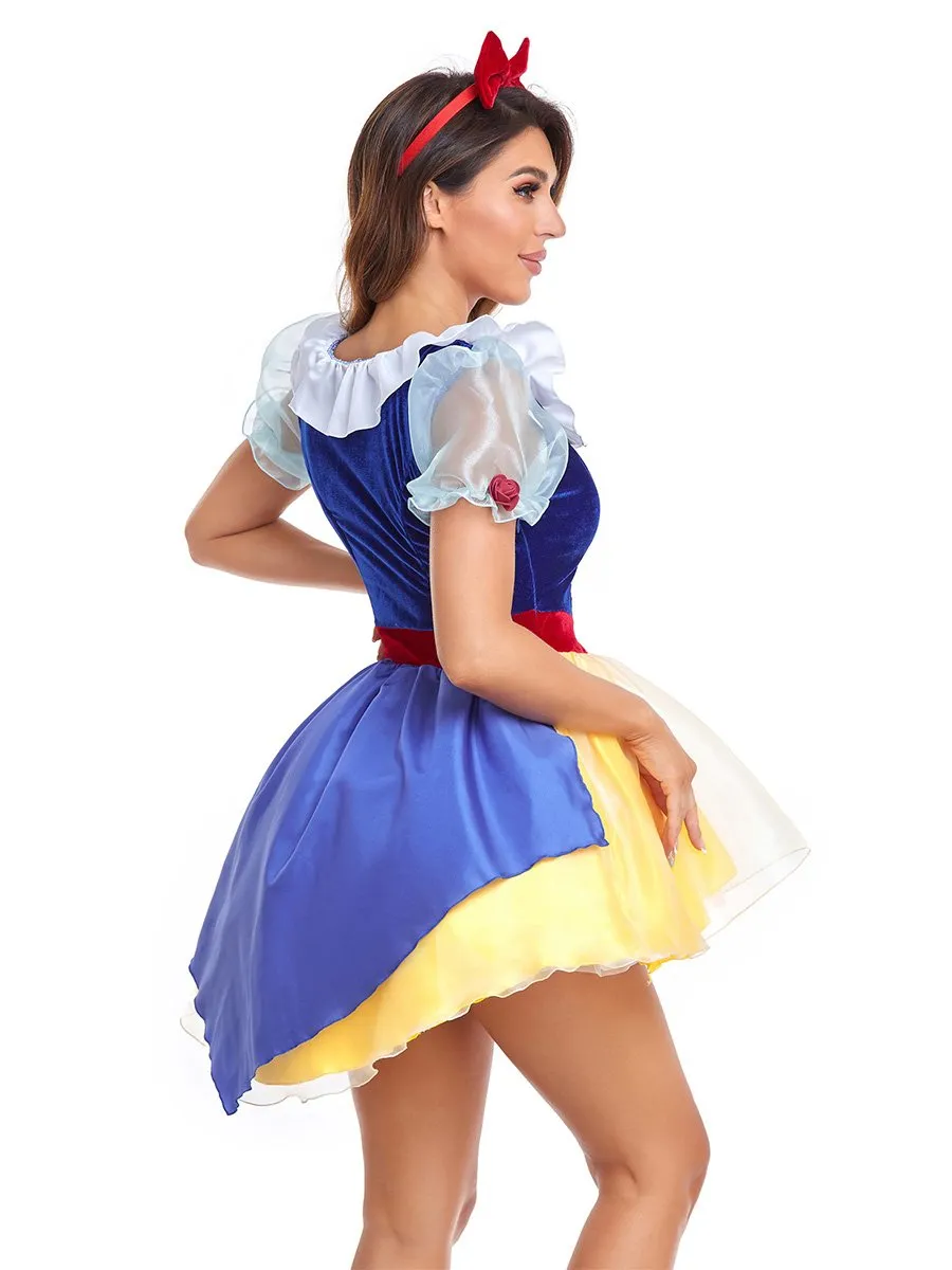 Velvet Princess Snow Mini Dress