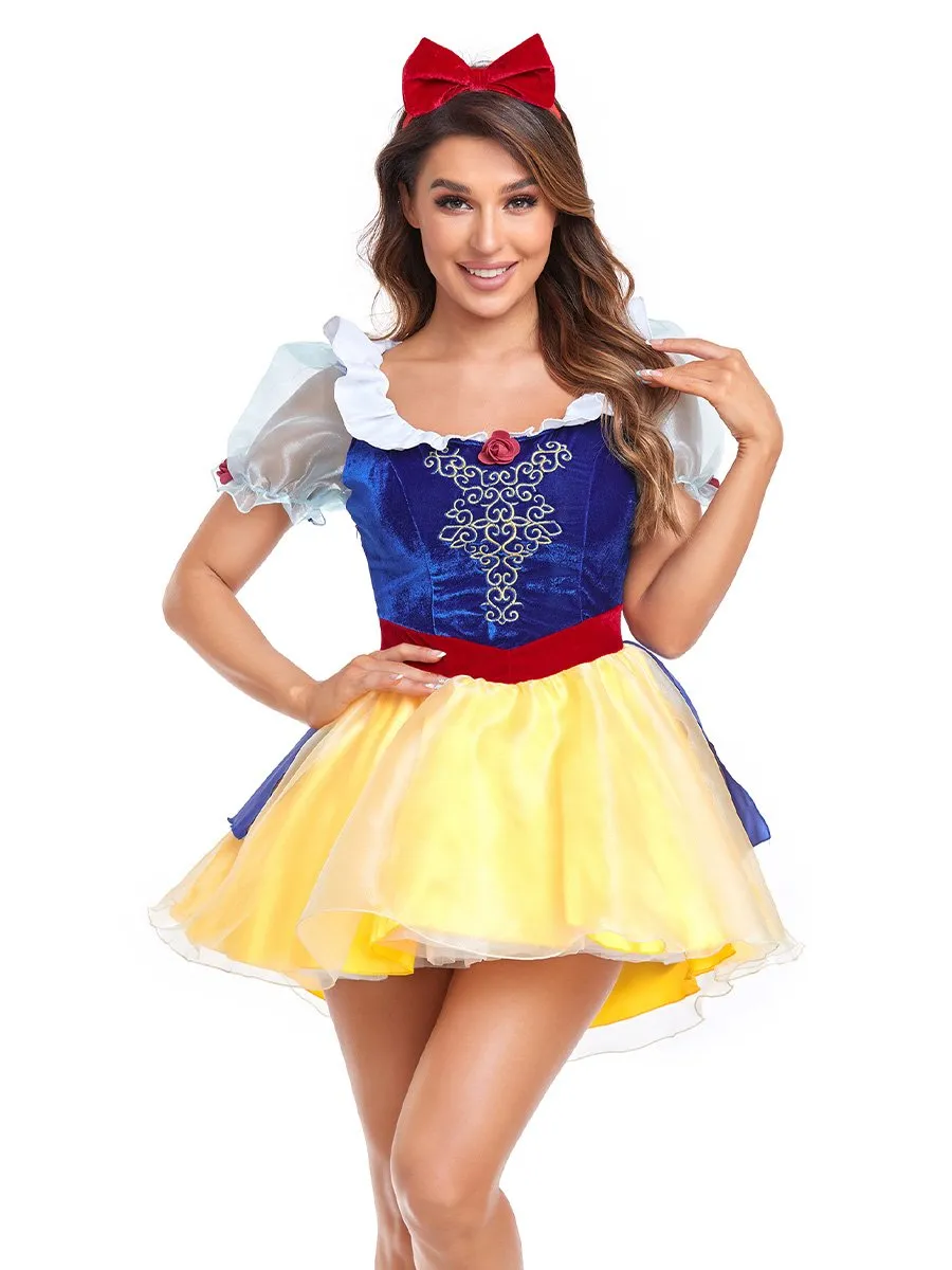 Velvet Princess Snow Mini Dress